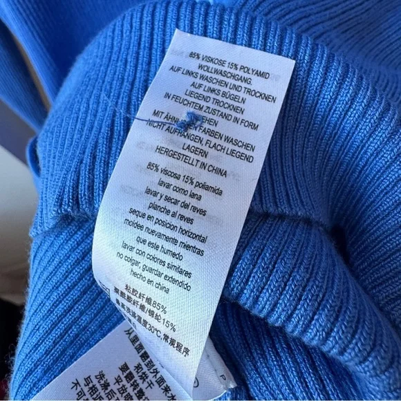 French Connection Nadina Collared Knit Cardigan in Ultramarine sz S - Picture 6 of 8